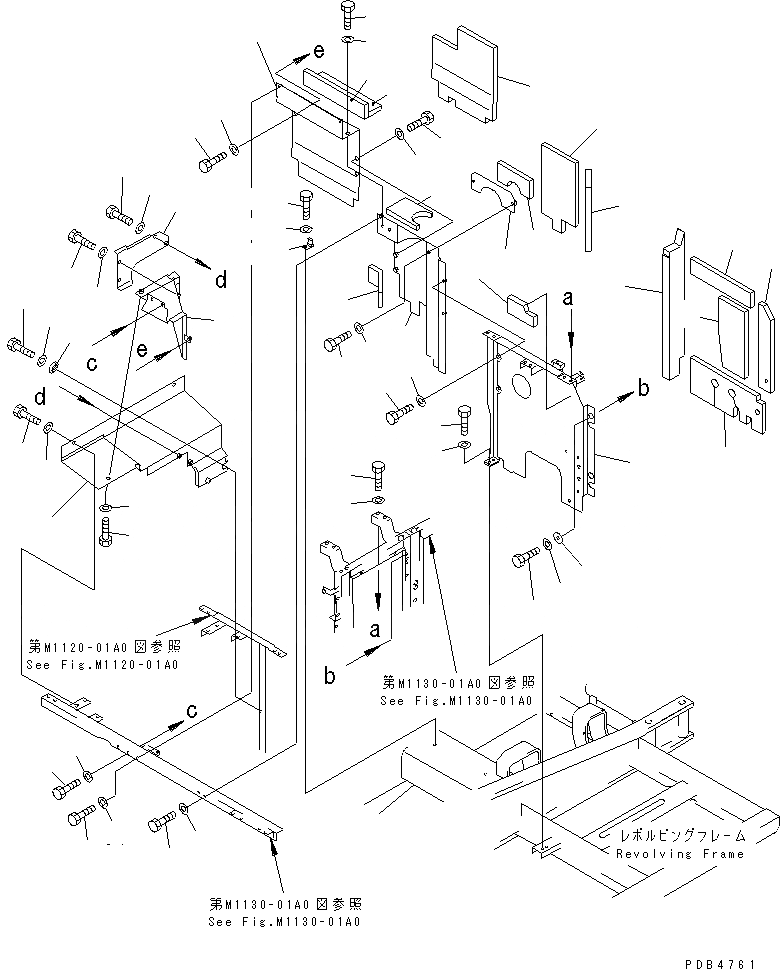 Схема запчастей Komatsu PC210LC-6K - ПЕРЕГОРОДКА. (КАБИНА)(№K-K999) ЧАСТИ КОРПУСА