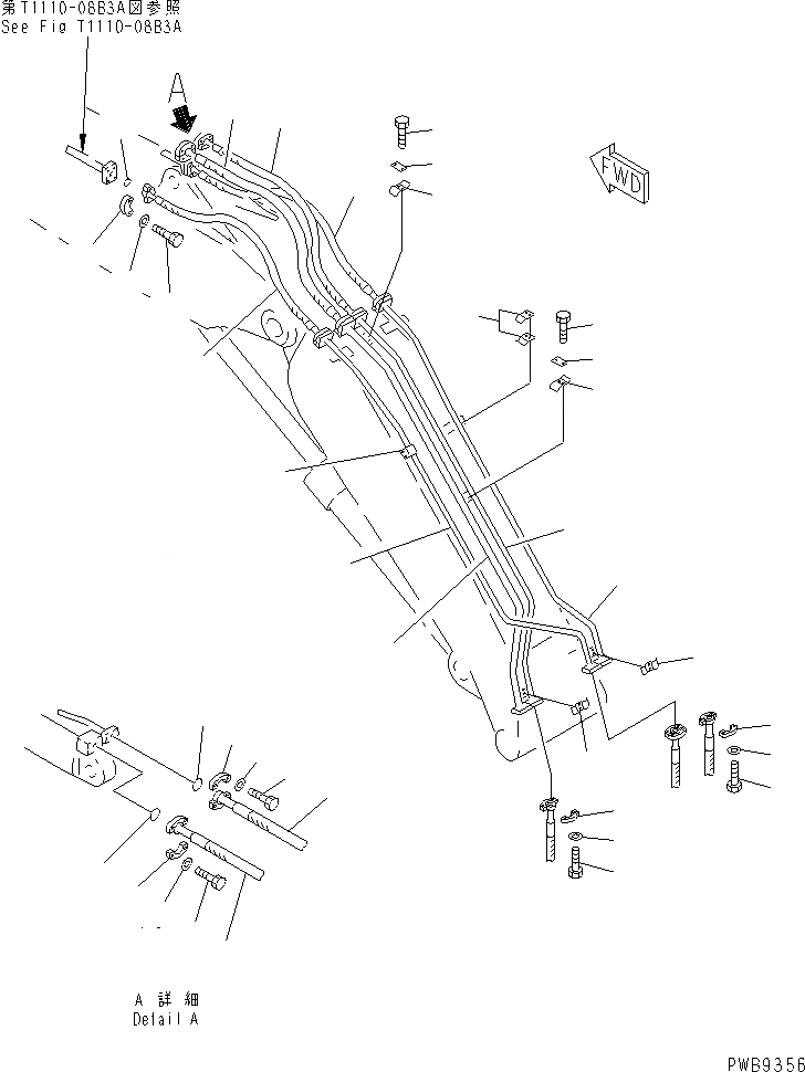 Схема запчастей Komatsu PC210LC-6K - СТРЕЛА (ЦИЛИНДР РУКОЯТИ И ЦИЛИНДР КОВША) (2-СЕКЦИОНН. СТРЕЛА)(№K-) РАБОЧЕЕ ОБОРУДОВАНИЕ