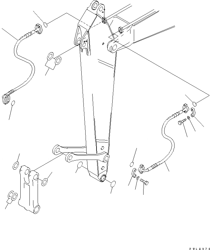 Схема запчастей Komatsu PC210LC-6K - РУКОЯТЬ (ПАТРУБКИ ЦИЛИНДРА КОВША И УПЛОТНЕНИЯ) РАБОЧЕЕ ОБОРУДОВАНИЕ