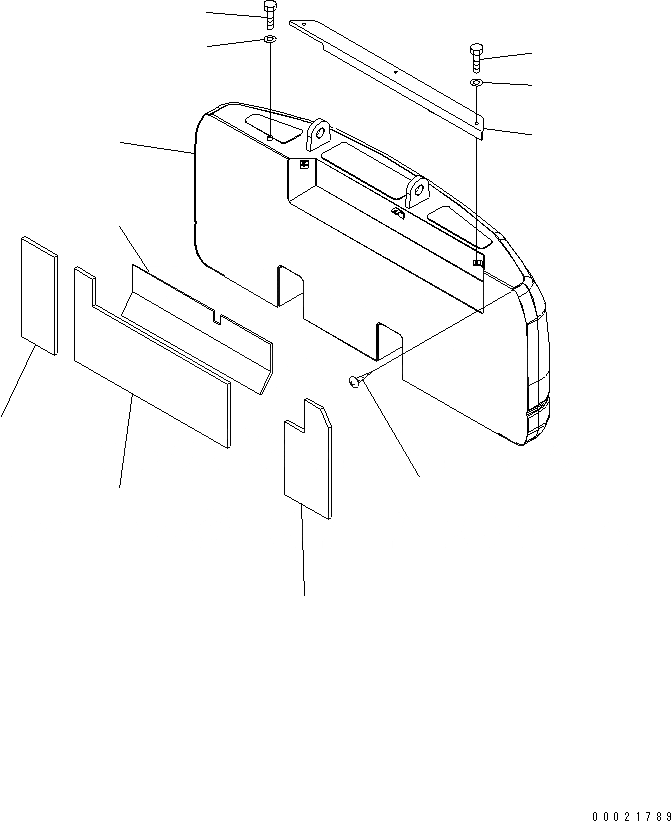 Схема запчастей Komatsu PC210LC-7K - ПРОТИВОВЕС (KG) ЧАСТИ КОРПУСА