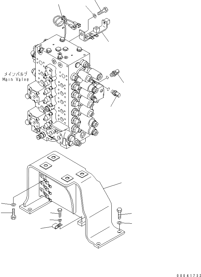 Схема запчастей Komatsu PC210LC-8K - ОСНОВН. КЛАПАН (КОРПУС КЛАПАНА) (ДЛЯ 2-СЕКЦИОНН. СТРЕЛЫ) H ГИДРАВЛИКА