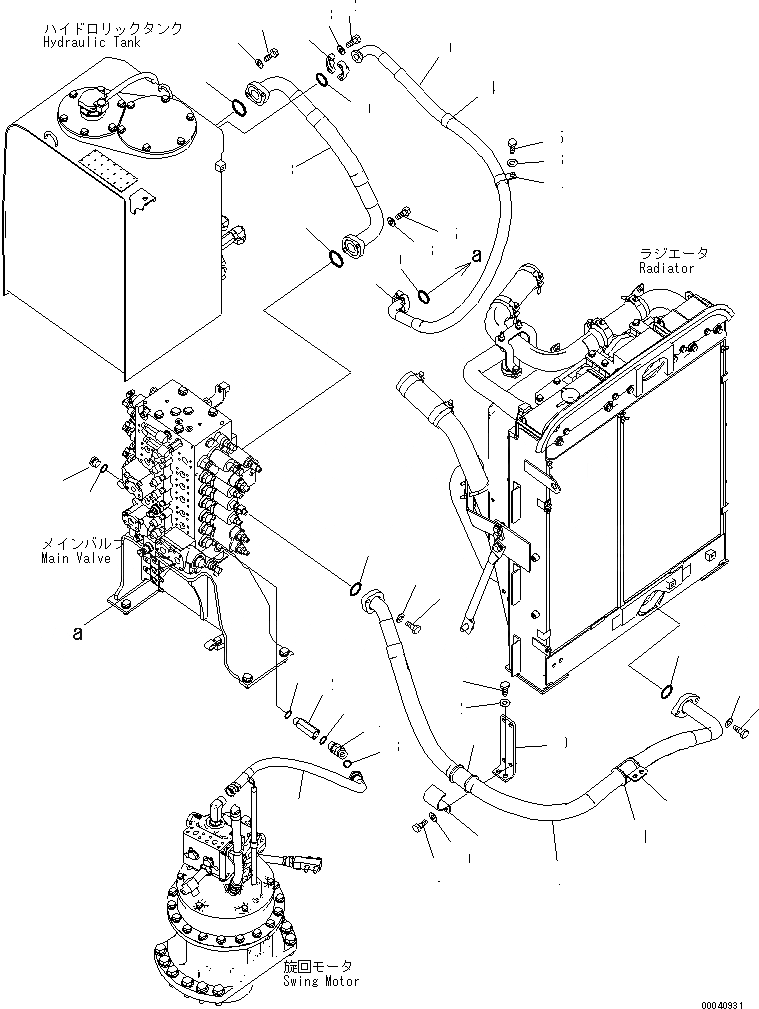 Схема запчастей Komatsu PC210LC-8K - ВОЗВРАТ. ЛИНИЯ H ГИДРАВЛИКА