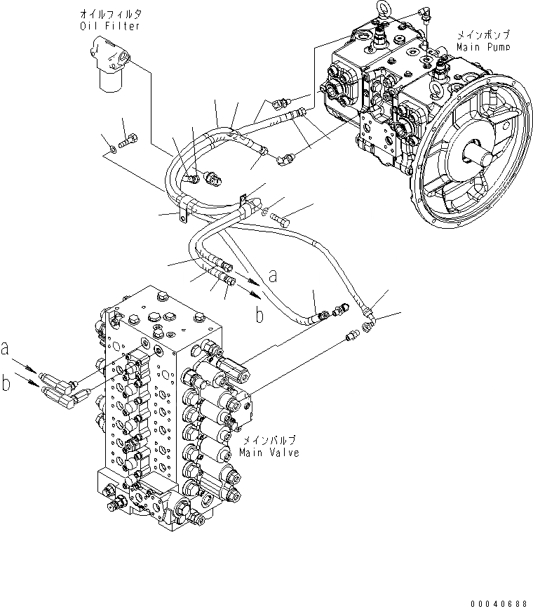 Схема запчастей Komatsu PC210LC-8K - LS ЛИНИЯ H ГИДРАВЛИКА