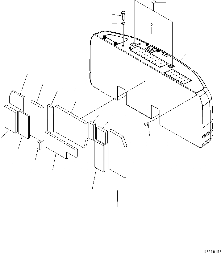 Схема запчастей Komatsu PC210LC-8K - ПРОТИВОВЕС (KG) (STD) (LC) (№K-K9) M ЧАСТИ КОРПУСА