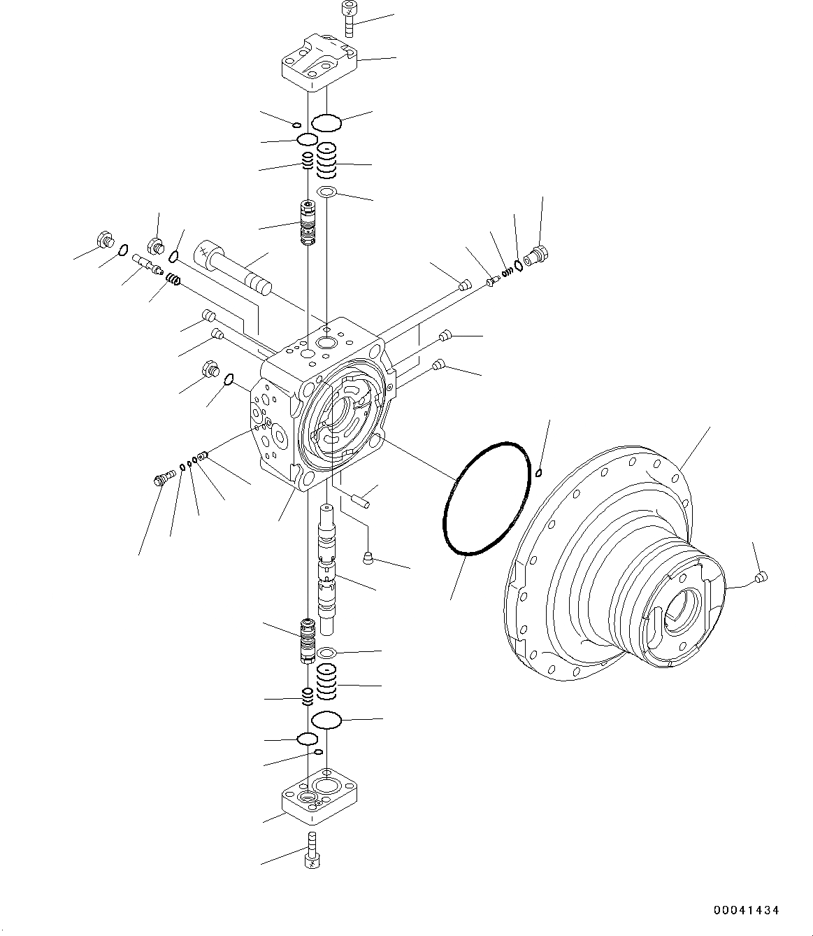 Схема запчастей Komatsu PC210LC-8K - КОНЕЧНАЯ ПЕРЕДАЧА (ВНУТР. ЧАСТИ) (МОТОР ХОДА) (STD) (LC) (/) (№K77)  НИЖНЯЯ ГИДРОЛИНИЯ И ЛИНИЯ ХОДА