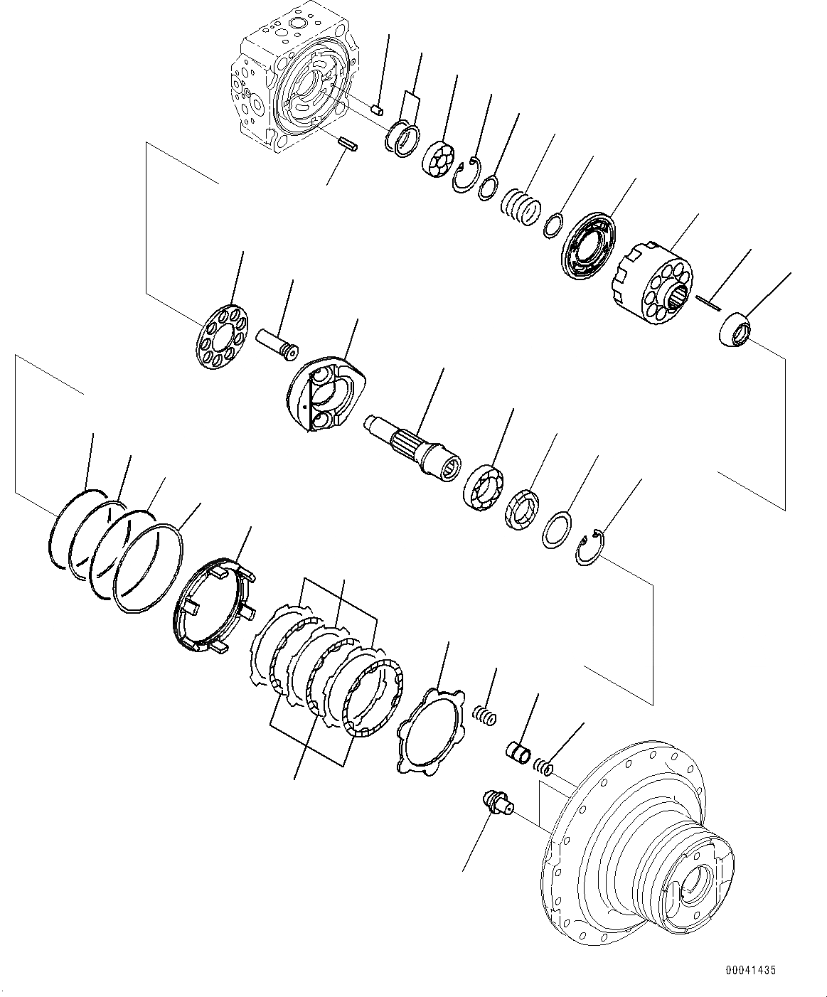 Схема запчастей Komatsu PC210LC-8K - КОНЕЧНАЯ ПЕРЕДАЧА (ВНУТР. ЧАСТИ) (МОТОР ХОДА) (STD) (LC) (/) (№K77}  НИЖНЯЯ ГИДРОЛИНИЯ И ЛИНИЯ ХОДА