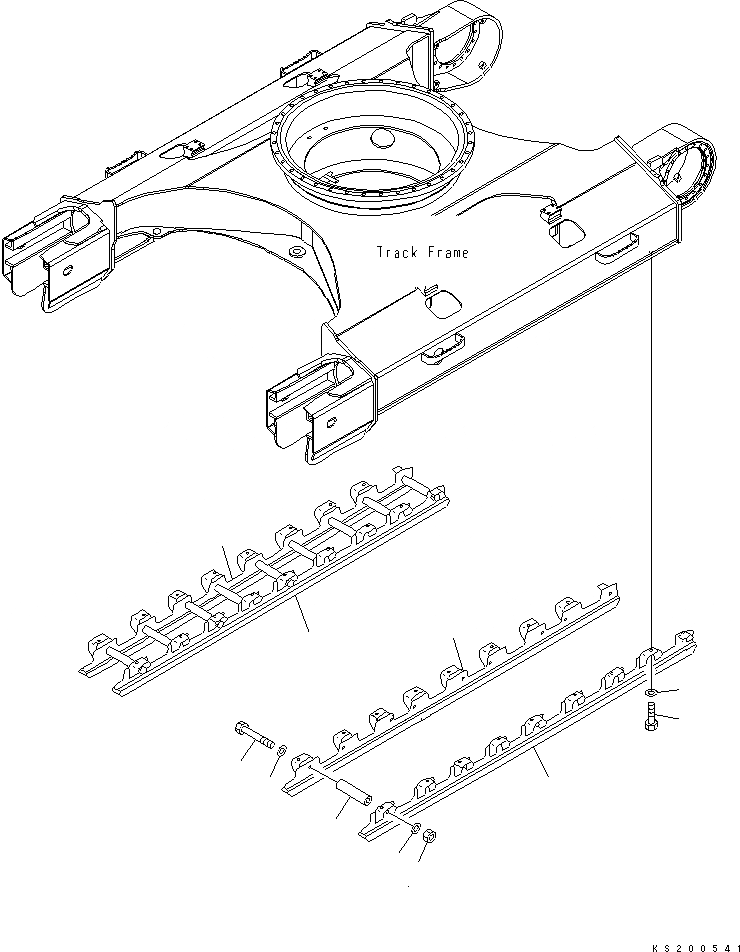 Схема запчастей Komatsu PC210LC-8K - ПОЛН. ЗАЩИТА ОПОРН. КАТКОВ(LC) (NLC) R ХОДОВАЯ
