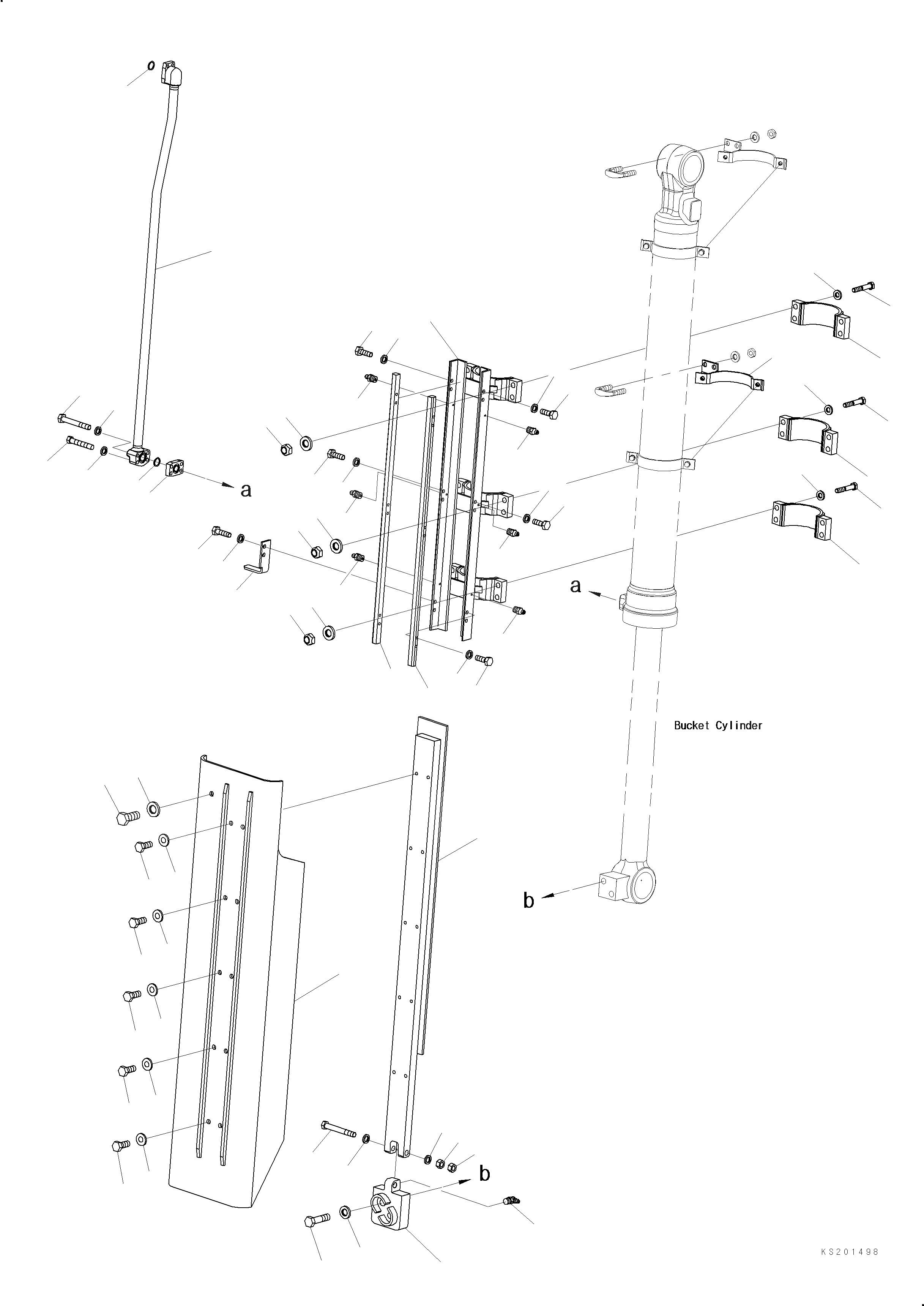 Схема запчастей Komatsu PC210LC-8K - ЦИЛИНДР КОВША ЧАСТИ КОРПУСА (ДЛЯ .9M РУКОЯТЬ) (LC DEMO) (№K8-) T РАБОЧЕЕ ОБОРУДОВАНИЕ