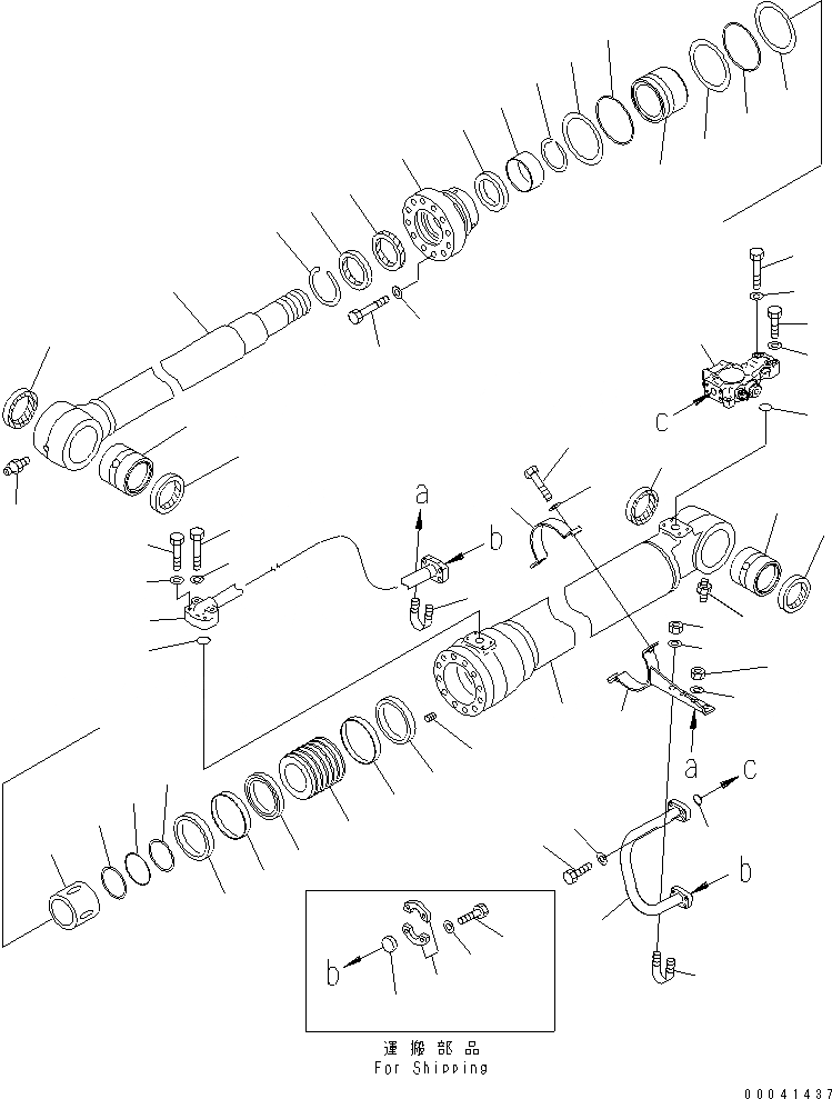 Схема запчастей Komatsu PC210LC-8K - ЦИЛИНДР СТРЕЛЫ(ПРАВ.) Y ОСНОВН. КОМПОНЕНТЫ И РЕМКОМПЛЕКТЫ