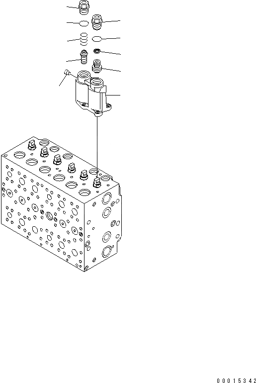 Схема запчастей Komatsu PC210LC-7-DG - ОСНОВН. КЛАПАН (-АКТУАТОР) (/) ОСНОВН. КОМПОНЕНТЫ И РЕМКОМПЛЕКТЫ