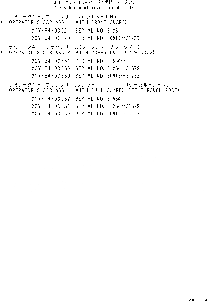 Схема запчастей Komatsu PC210LC-6 - КАБИНА (ЗАПЧАСТИ ДЛЯ ОБСЛУЖ-Я)(№9-) ОСНОВН. КОМПОНЕНТЫ И РЕМКОМПЛЕКТЫ