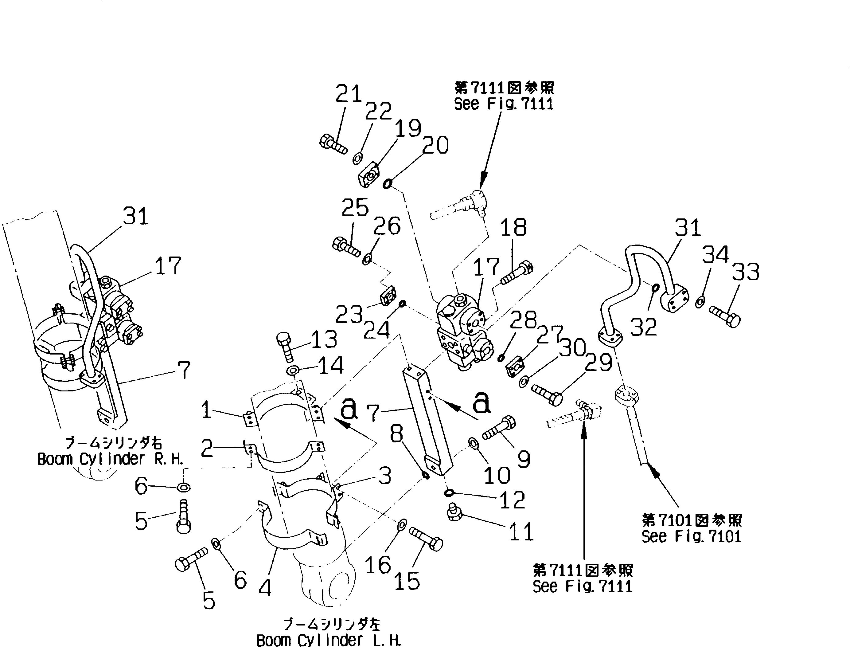 Схема запчастей Komatsu PC210LC-5K - СТОПОРН. КЛАПАН ЦИЛИНДРА СТРЕЛЫ ТРУБЫ (/)(№K9-) РАБОЧЕЕ ОБОРУДОВАНИЕ (ЭКСКАВАТ.)