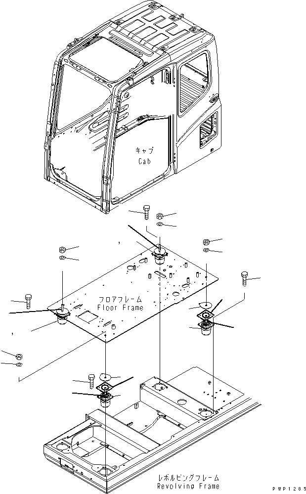 Схема запчастей Komatsu PC210MH-8 - КРЕПЛЕНИЕ ПОЛА TABLE OF CONTENTS PCMH-8