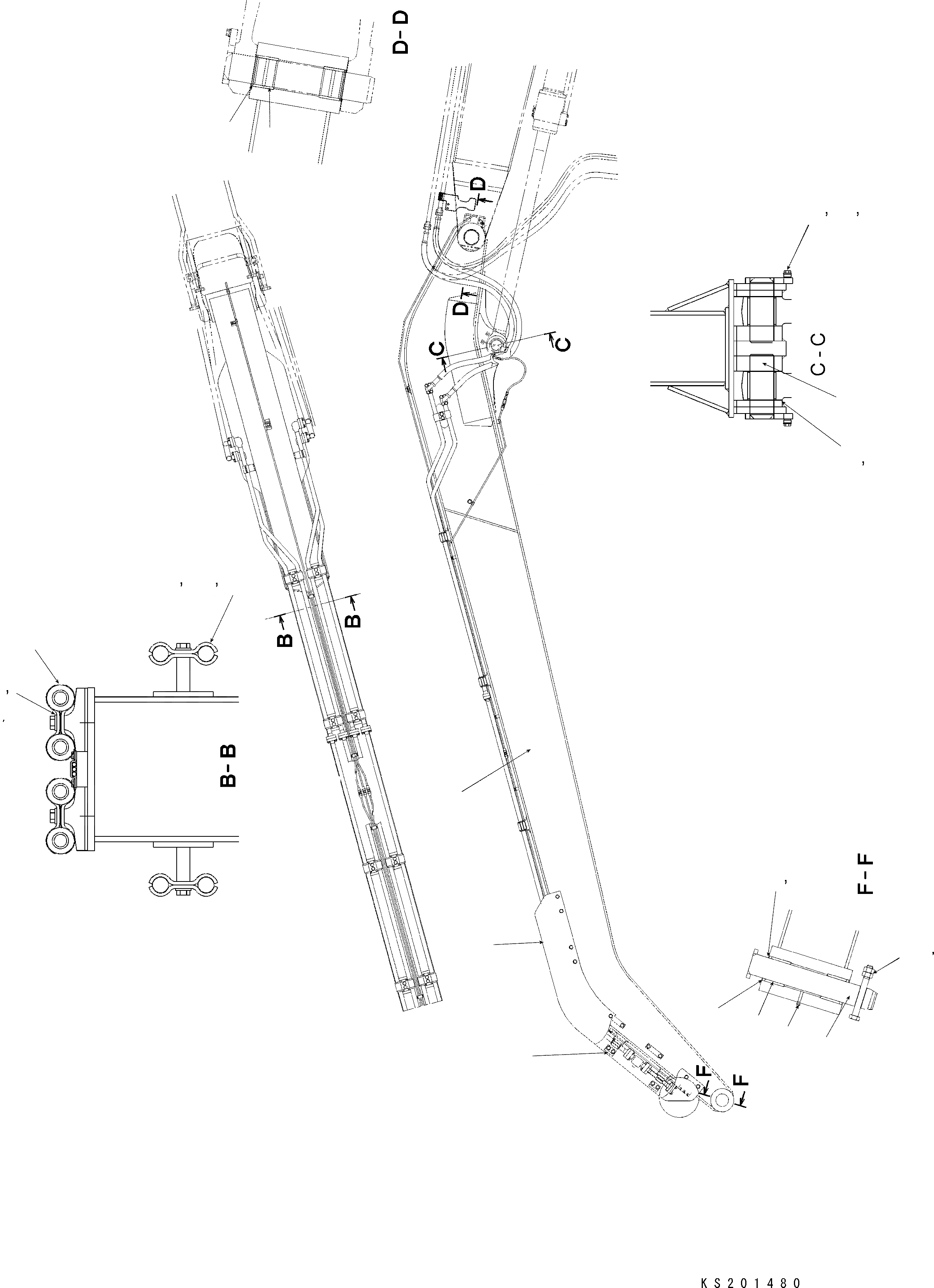 Схема запчастей Komatsu PC210MH-8 - РУКОЯТЬ M ПАЛЕЦS И ВТУЛКАS TABLE OF CONTENTS PCMH-8