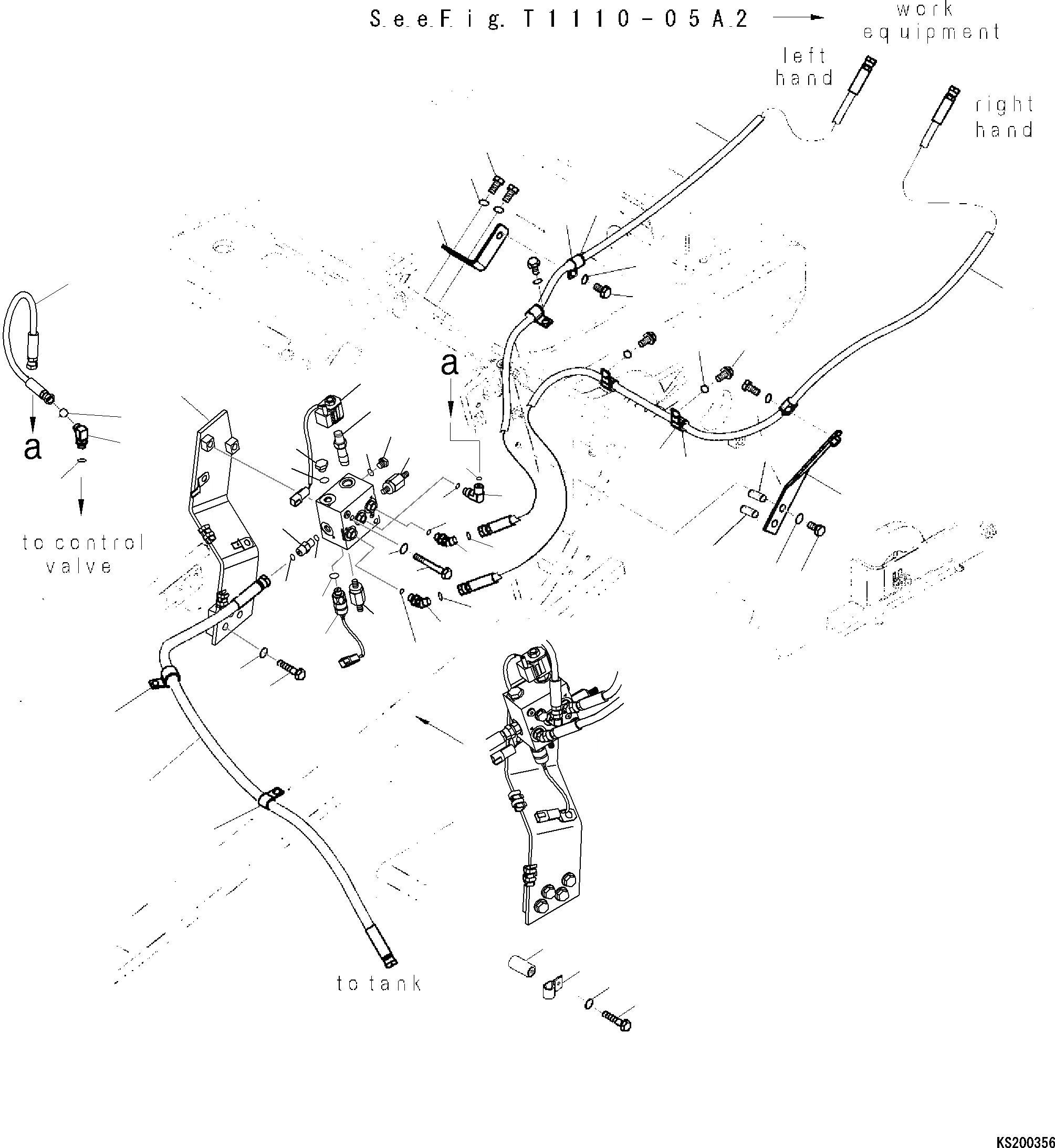 Схема запчастей Komatsu PC210NLC-8K - БЫСТРОСЪЕМН. МЕХ-М КЛАПАН (1-СЕКЦИОНН. СТРЕЛА) (ШАССИ) (№K-) H ГИДРАВЛИКА