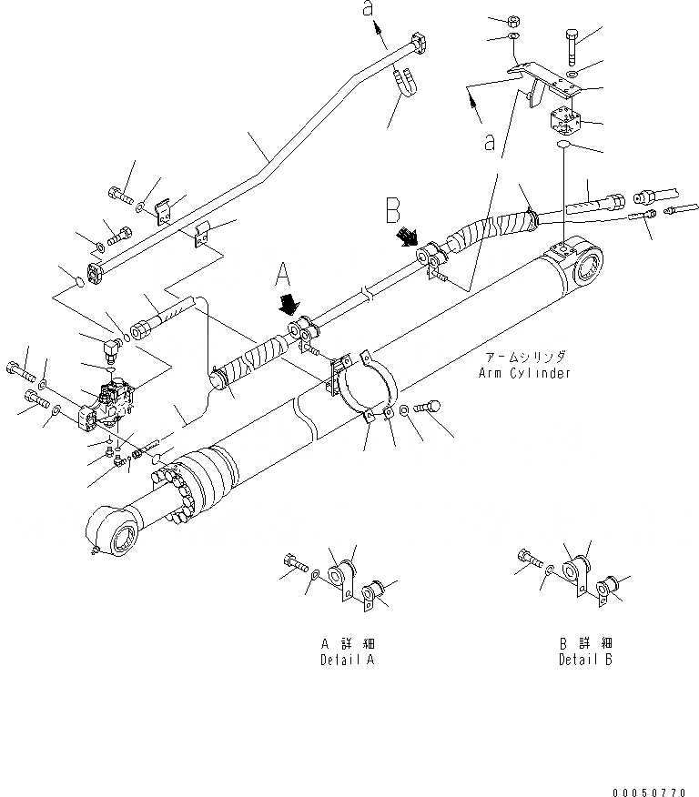 Схема запчастей Komatsu PC210NLC-8K - КЛАПАН ПЕРЕГРУЗКИ СТРЕЛЫ (СТРЕЛА И РУКОЯТЬ) (ЦИЛИНДР РУКОЯТИ .8 M,.M) (/) (№K7-) H ГИДРАВЛИКА