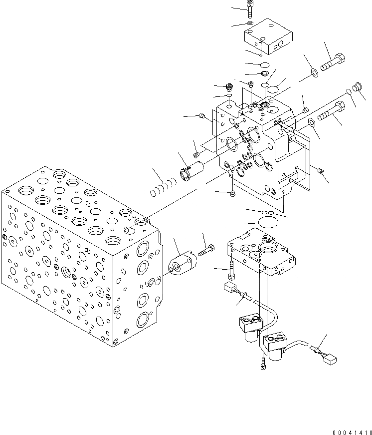 Схема запчастей Komatsu PC210NLC-8K - ОСНОВН. КЛАПАН (-АКТУАТОР) (/9) Y ОСНОВН. КОМПОНЕНТЫ И РЕМКОМПЛЕКТЫ