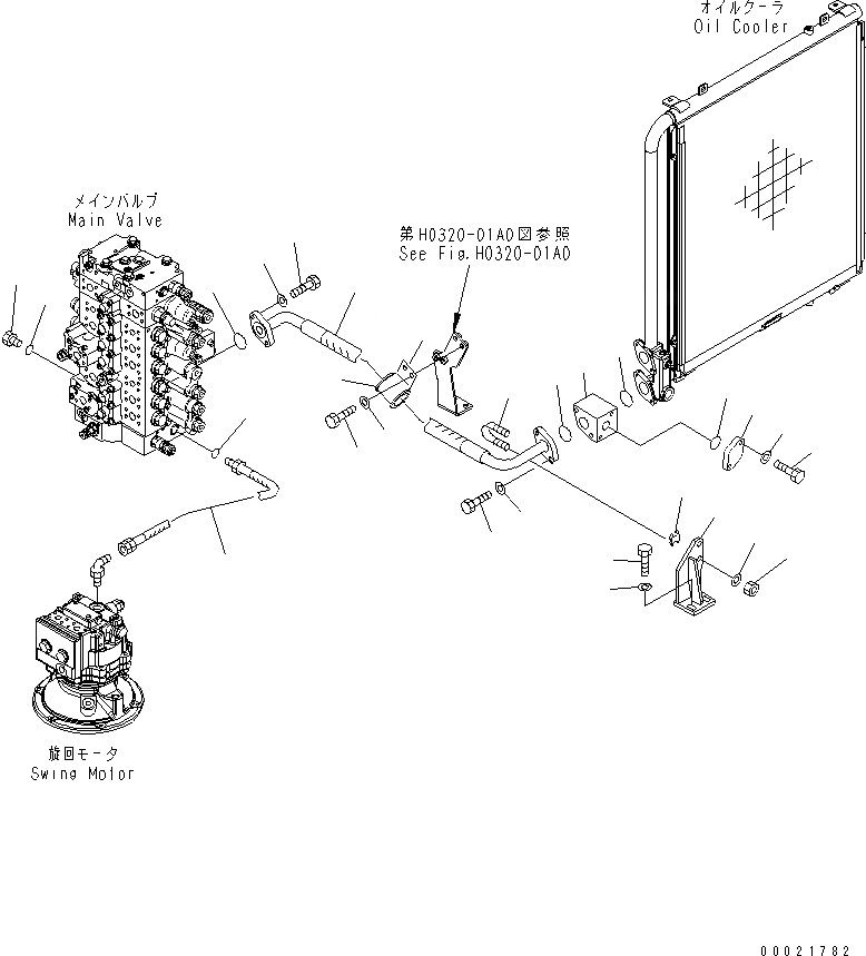 Схема запчастей Komatsu PC210NLC-7K - ВОЗВРАТ. ЛИНИЯ(№K77-) ГИДРАВЛИКА