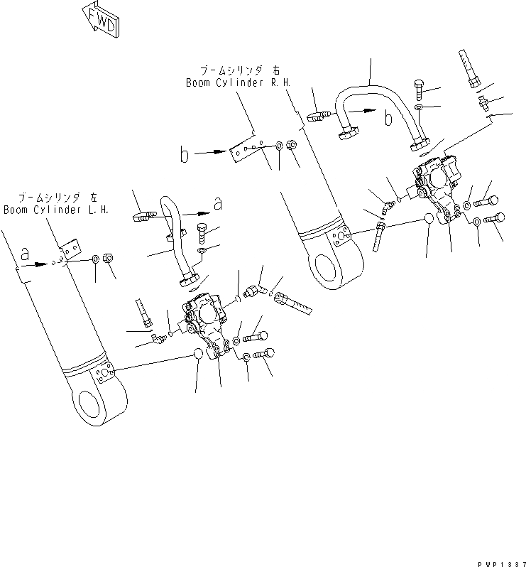 Схема запчастей Komatsu PC210NLC-7K - КЛАПАН ПЕРЕГРУЗКИ СТРЕЛЫ (ЦИЛИНДР СТРЕЛЫ) (ДЛЯ 2-СЕКЦИОНН. СТРЕЛЫ) ГИДРАВЛИКА
