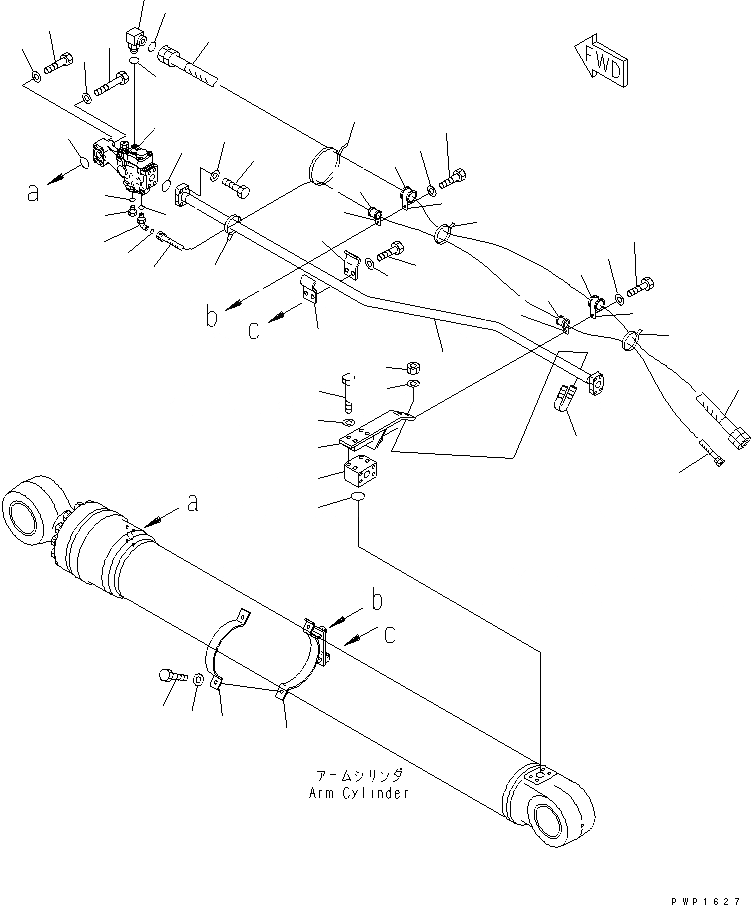 Схема запчастей Komatsu PC210NLC-7K - КЛАПАН ПЕРЕГРУЗКИ СТРЕЛЫ (СТРЕЛА И РУКОЯТЬ) (ЦИЛИНДР РУКОЯТИ ) (/) (ДЛЯ 2-СЕКЦИОНН. СТРЕЛЫ) ГИДРАВЛИКА