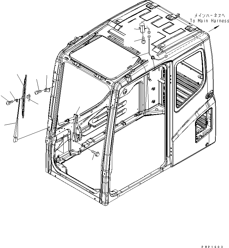 Схема запчастей Komatsu PC210NLC-7K - КАБИНА (ДВОРНИКИ И ОСВЕЩЕНИЕ)(№K-K7) КАБИНА ОПЕРАТОРА И СИСТЕМА УПРАВЛЕНИЯ