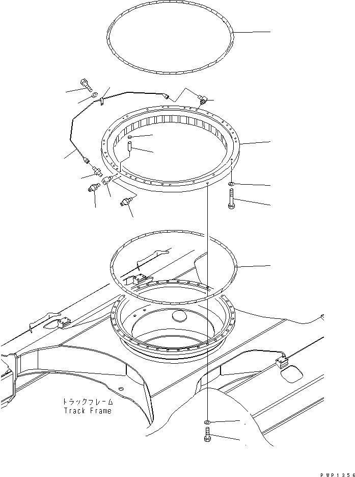 Схема запчастей Komatsu PC210NLC-7K - ПОВОРОТН. КРУГ ПОВОРОТН. КРУГ И КОМПОНЕНТЫ