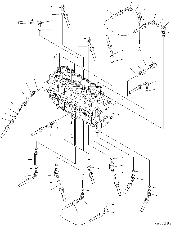 Схема запчастей Komatsu PC220-6Z - ОСНОВН. КЛАПАН (КЛАПАН) ( АКТУАТОР)(№7-) ГИДРАВЛИКА