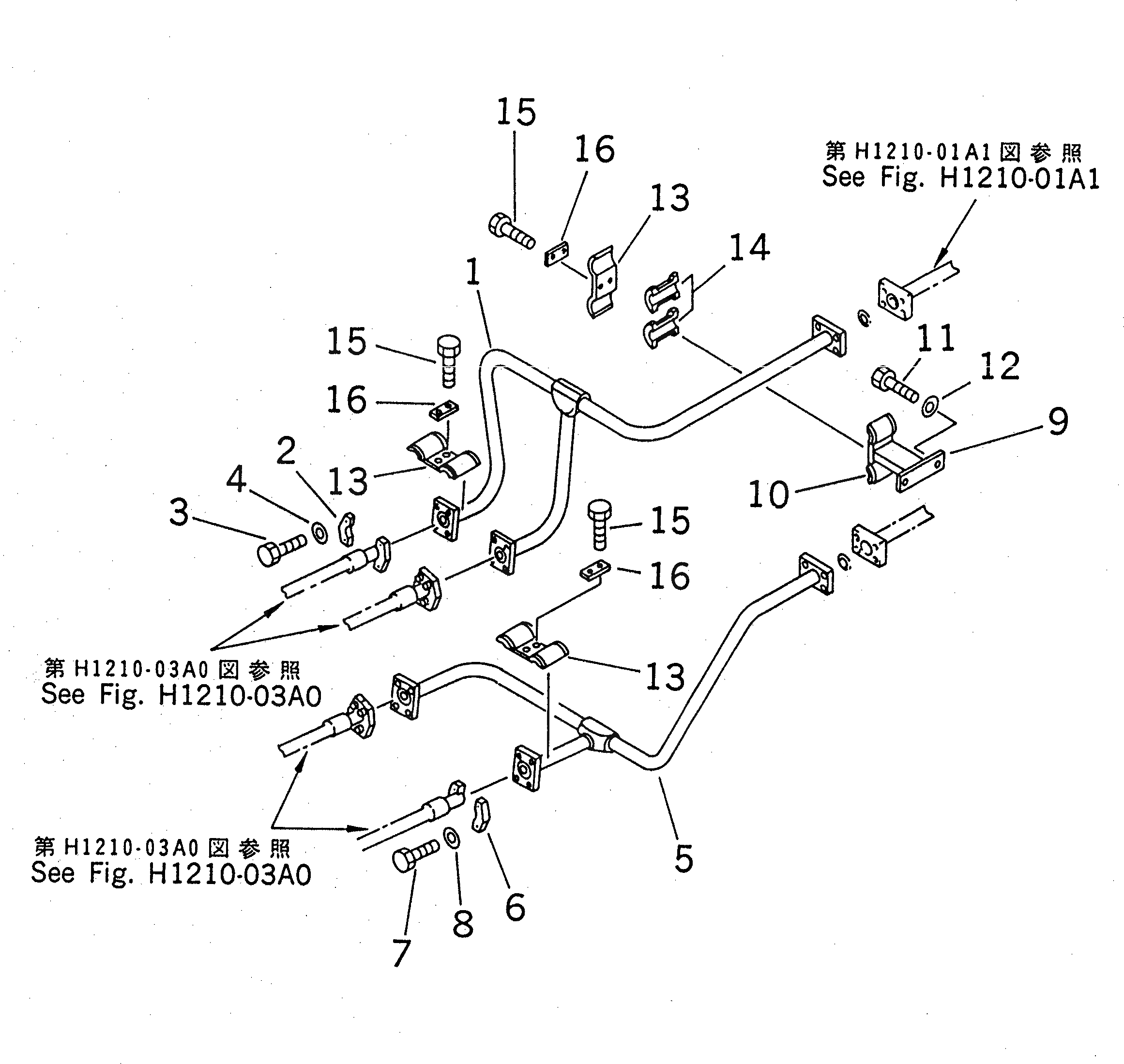 Схема запчастей Komatsu PC220-6Z - ГИДРОЛИНИЯ СТРЕЛЫ (КЛАПАН СТРЕЛА РАМА)(№-) ГИДРАВЛИКА
