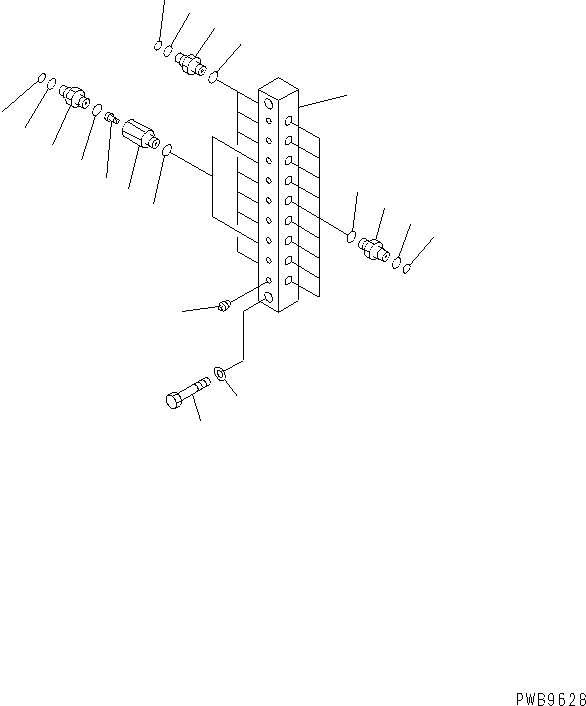 Схема запчастей Komatsu PC220-6Z - БЛОК ПЕРЕКЛЮЧЕНИЯ ДАВЛЕНИЯ(№-) ГИДРАВЛИКА