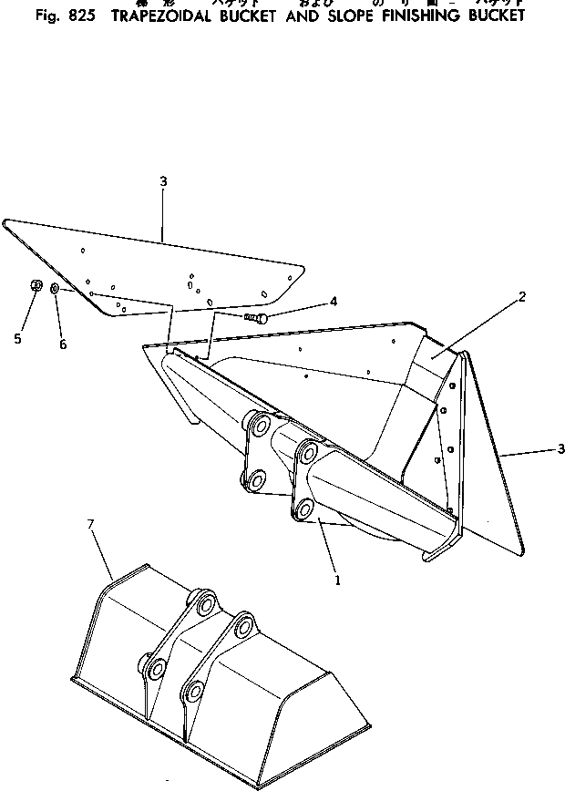 Схема запчастей Komatsu PC220-2 - ТРАПЕЦЕВИДНЫЙ КОВШAND ВЫРАВНИВАНИЕ УКЛОНОВ КОВШ ОПЦИОННЫЕ КОМПОНЕНТЫ (/)