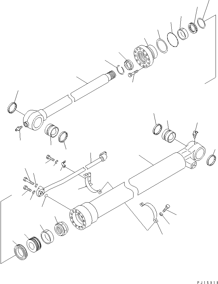 Схема запчастей Komatsu PC220-3 - ЦИЛИНДР КОВША(№78-) УПРАВЛ-Е РАБОЧИМ ОБОРУДОВАНИЕМ
