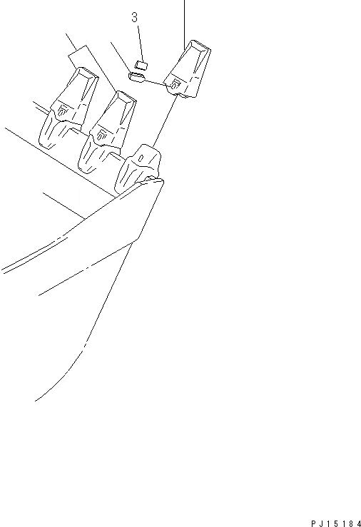 Схема запчастей Komatsu PC220-3 - УДЛИНН. LIFE TOOTH РАБОЧЕЕ ОБОРУДОВАНИЕ