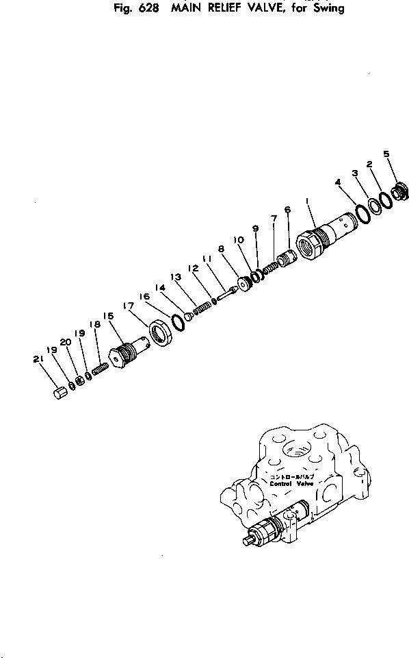 Схема запчастей Komatsu PC220-1 - ОСНОВН. РАЗГРУЗ. КЛАПАН¤ ДЛЯ ПОВОРОТН. УПРАВЛ-Е РАБОЧИМ ОБОРУДОВАНИЕМ