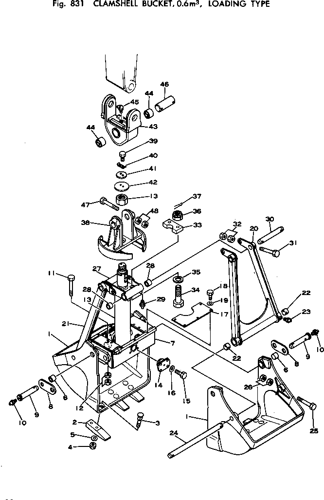 Схема запчастей Komatsu PC220-1 - ГРЕЙФЕРН. КОВШ¤ .M¤ ПОГРУЗ.ING ТИП ОПЦИОННЫЕ КОМПОНЕНТЫ