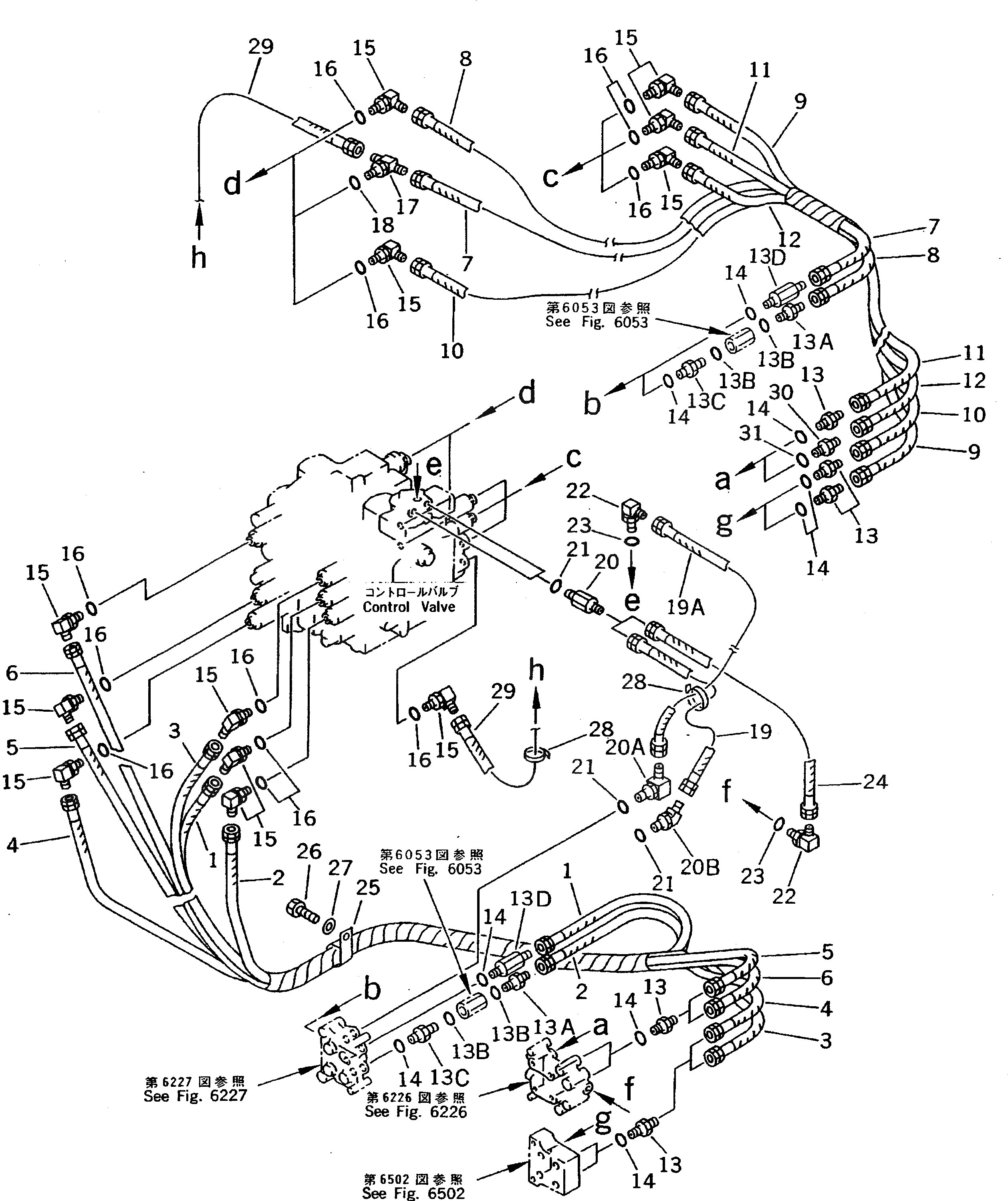 Схема запчастей Komatsu PC220-5C - P.P.C. КЛАПАН ТРУБЫ (РАСПРЕДЕЛИТ. КЛАПАН TO/FROM УПРАВЛЯЮЩ. КЛАПАН)(№-) УПРАВЛ-Е РАБОЧИМ ОБОРУДОВАНИЕМ