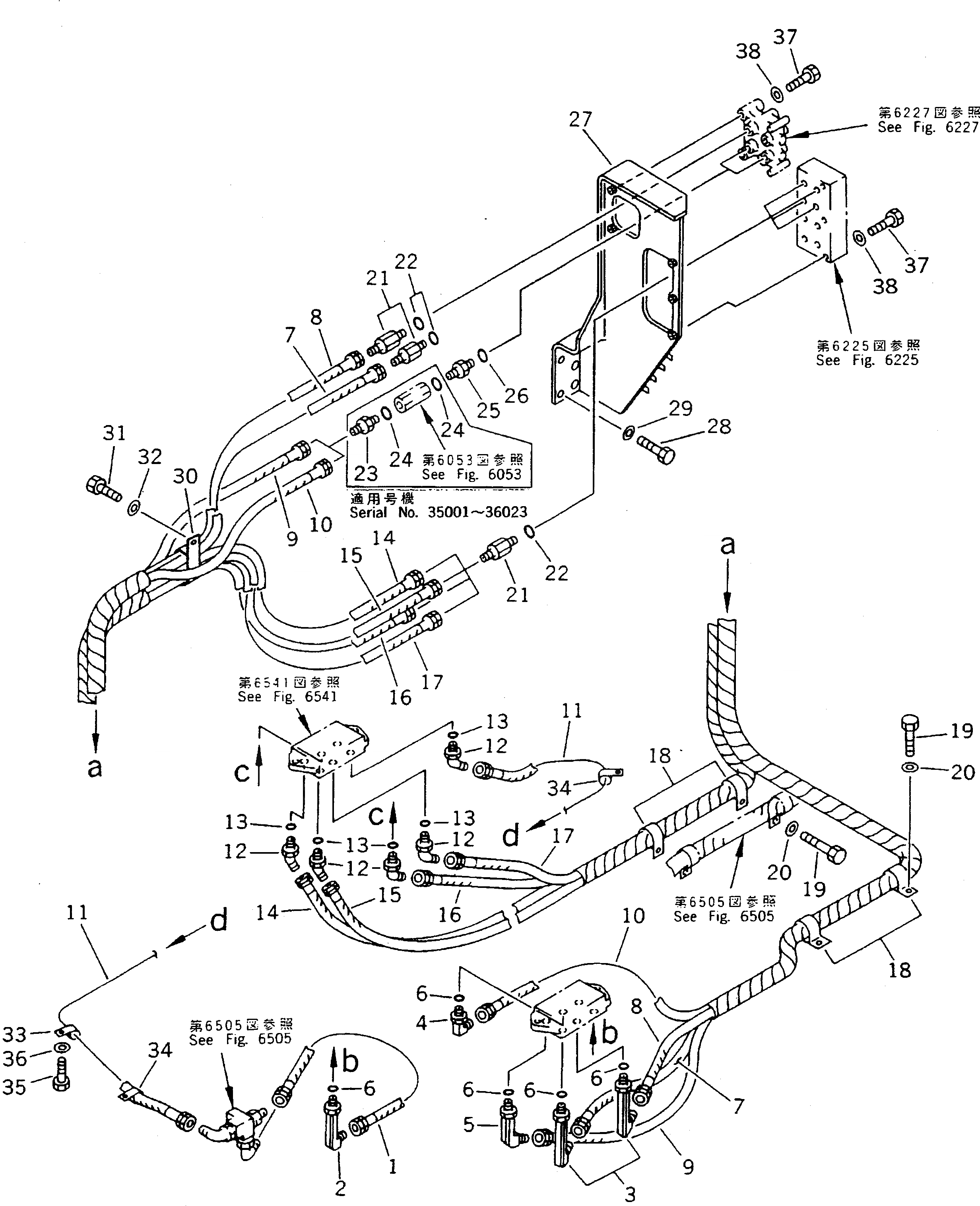 Схема запчастей Komatsu PC220-5 - P.P.C. КЛАПАН ТРУБЫ (БЛОК T/F РАСПРЕДЕЛИТ. КЛАПАН) (ДЛЯ WRIST УПРАВЛ-Е)(БЕЗ ФИЛЬТР)(КРОМЕ ЯПОН.)(№-) УПРАВЛ-Е РАБОЧИМ ОБОРУДОВАНИЕМ