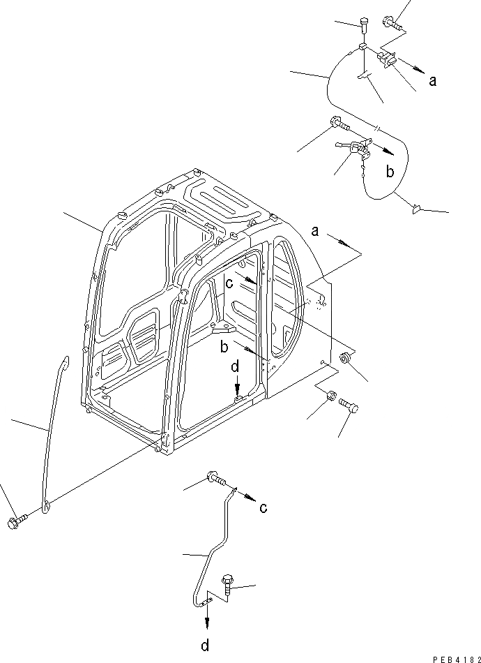 Схема запчастей Komatsu PC220-6 - КАБИНА (КАБИНА (INКАПОТ) (С ЧАСТИ КОРПУСА)(№30025-31999) ) (КАБИНА¤ РУЧКА И ФИКСАТОР ОТКРЫТИЯ)      (АНТИВАНДАЛЬН.)(№8-) КАБИНА ОПЕРАТОРА И СИСТЕМА УПРАВЛЕНИЯ