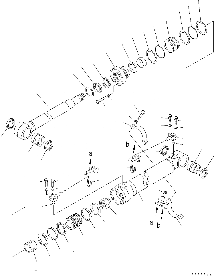 Схема запчастей Komatsu PC220-6 - ЦИЛИНДР СТРЕЛЫ(ПОДЪЕМ СПЕЦ-Я.)(№-8) ОСНОВН. КОМПОНЕНТЫ И РЕМКОМПЛЕКТЫ