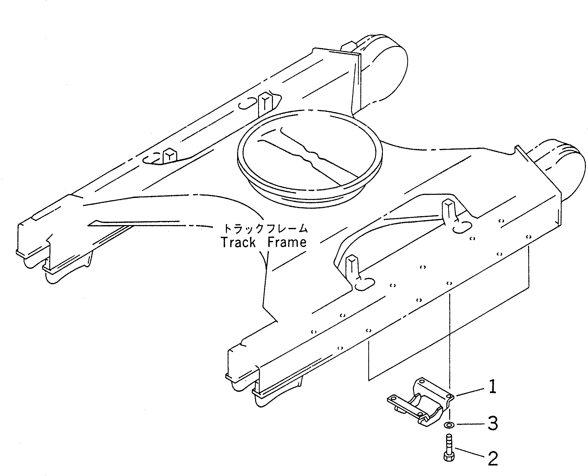 Схема запчастей Komatsu PC220-6 - ЗАЩИТА ОПОРНЫХ КАТКОВ ХОДОВАЯ