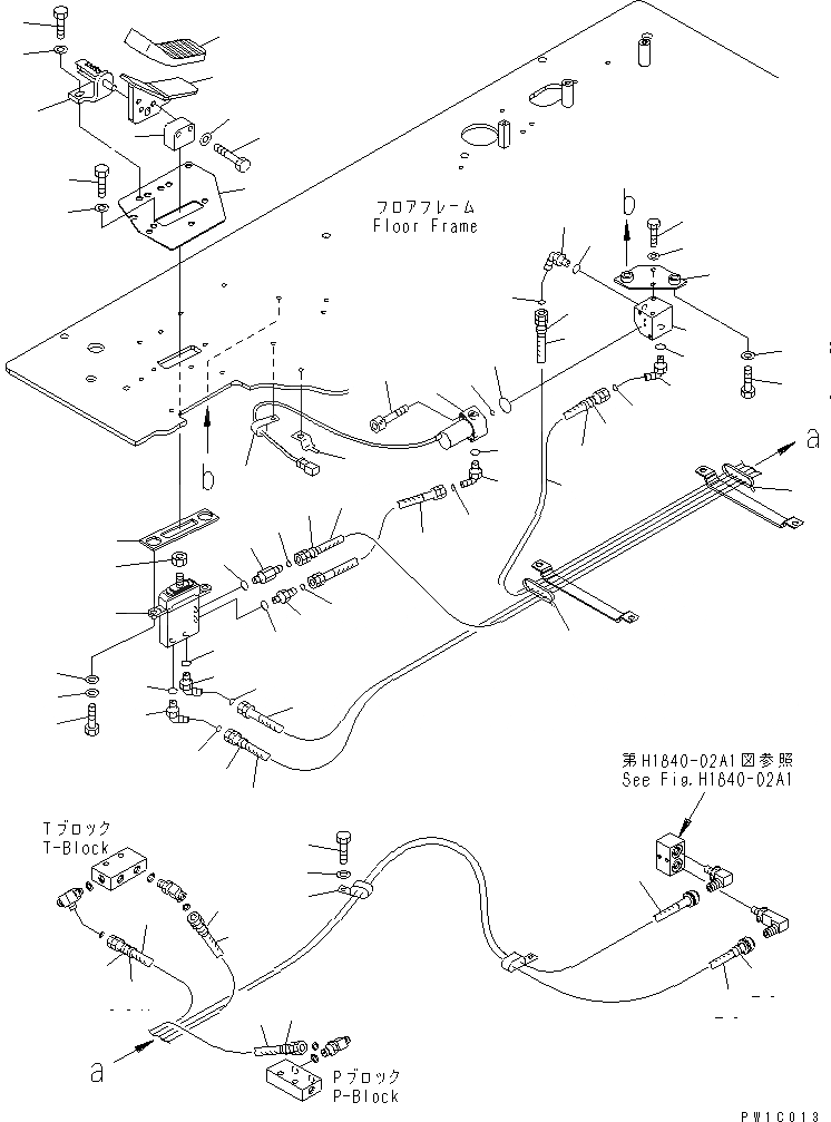 Схема запчастей Komatsu PC220-7 - ОСНОВН. КОНСТРУКЦИЯ (УПОР ДЛЯ НОГ) (ПРАВ.) ( АКТУАТОР)(№-) КАБИНА ОПЕРАТОРА И СИСТЕМА УПРАВЛЕНИЯ
