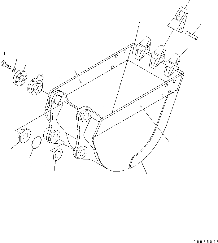 Схема запчастей Komatsu PC220-7-AA - КОВШ¤ .8M (CECE .M) MM (ГОРИЗОНТАЛЬН. ПАЛЕЦ)(№7-) РАБОЧЕЕ ОБОРУДОВАНИЕ