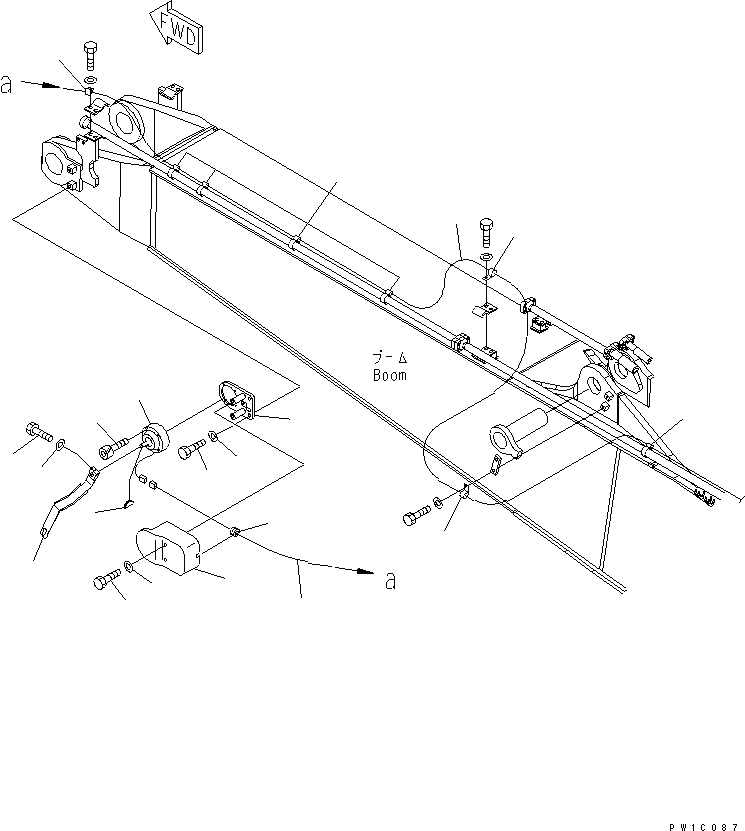 Схема запчастей Komatsu PC220-7-AA - РУКОЯТЬ CRANE (РУКОЯТЬ POTENTIO) СПЕЦ. ОПЦИИ