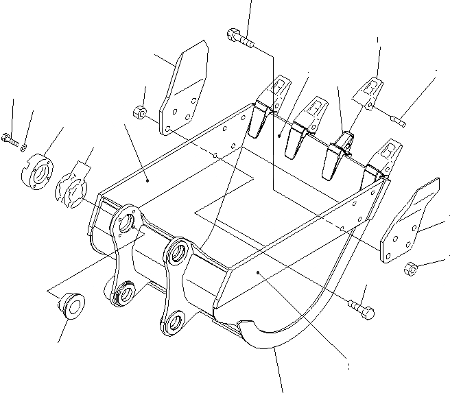 Схема запчастей Komatsu PC220-8 - КОВШ¤ .M¤ MM (ГОРИЗОНТАЛЬН. ПАЛЕЦ) РАБОЧЕЕ ОБОРУДОВАНИЕ