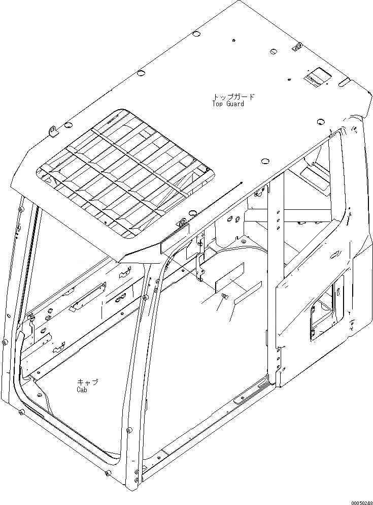 Схема запчастей Komatsu PC220-8 - ПРЕДУПРЕЖДАЮЩ. МАРКИРОВКА (ВЕРХНЯЯ ЗАЩИТА) (ИСПАНИЯ) МАРКИРОВКА