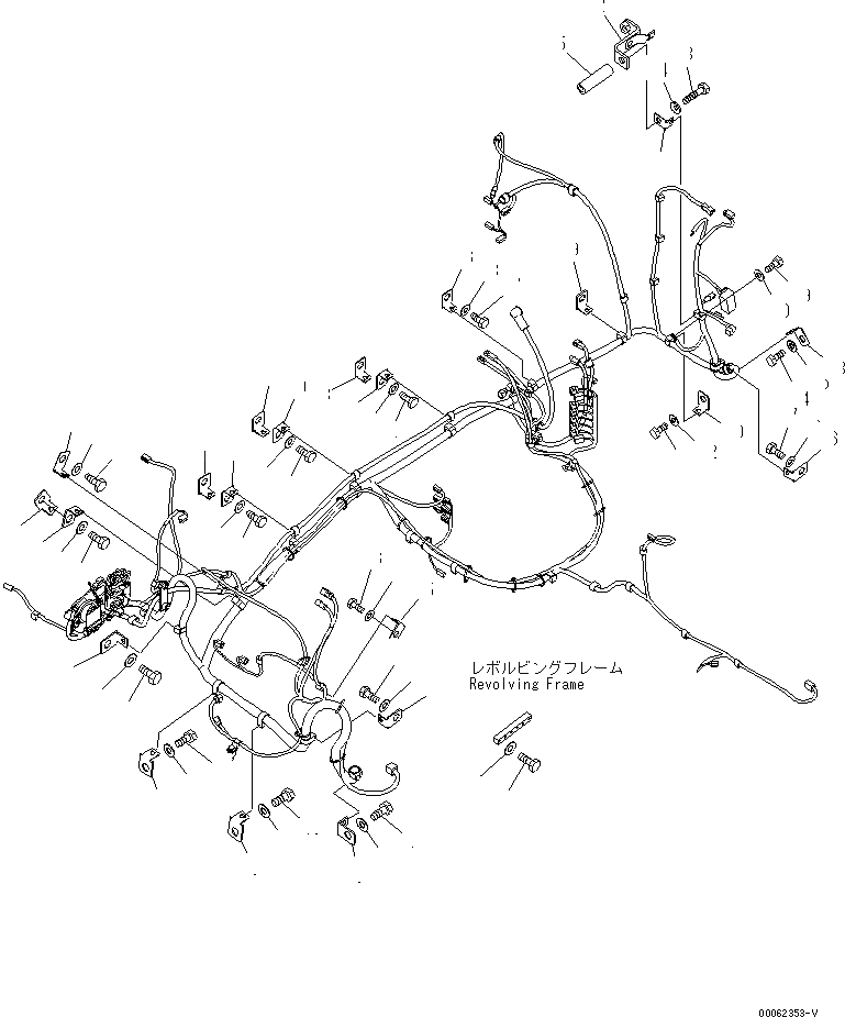 Схема запчастей Komatsu PC220-8 - ЭЛЕКТРИЧ. ЭЛЕКТРОПРОВОДКА (ОСНОВН. Э/ПРОВОДКА) (/) ЭЛЕКТРИКА