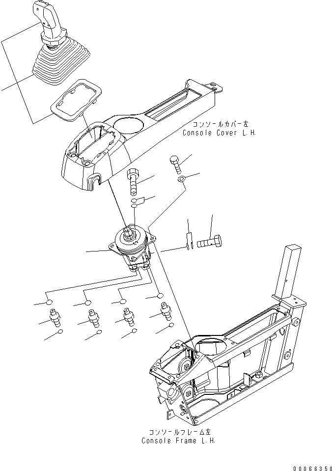 Схема запчастей Komatsu PC220-8 - КАБИНА (ПОЛ) (РЫЧАГ И КЛАПАН¤ ЛЕВ.) (ДЛЯ KAL) КАБИНА ОПЕРАТОРА И СИСТЕМА УПРАВЛЕНИЯ