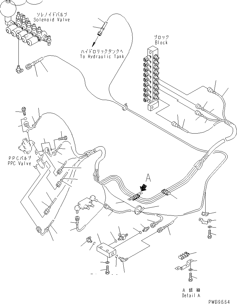 Схема запчастей Komatsu PC220LC-6Z - ОСНОВН. КОНСТРУКЦИЯ (РАБОЧАЯ ЛИНИЯ PPC) (ПРАВ. СТОЙКАE ШЛАНГИ) ( АКТУАТОР)(№8-) КАБИНА ОПЕРАТОРА И СИСТЕМА УПРАВЛЕНИЯ