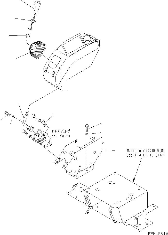 Схема запчастей Komatsu PC220LC-6Z - ПРАВ. СТОЙКА (СТОЙКА И РЫЧАГ) (РЫЧАГ С КЛАПАНОМ PPC)(№-8) КАБИНА ОПЕРАТОРА И СИСТЕМА УПРАВЛЕНИЯ