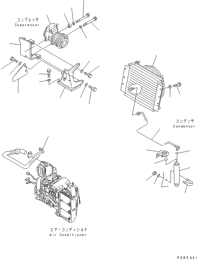 Схема запчастей Komatsu PC220LC-6 - КОНДИЦ. ВОЗДУХА (БЛОК)(№7-8) КАБИНА ОПЕРАТОРА И СИСТЕМА УПРАВЛЕНИЯ
