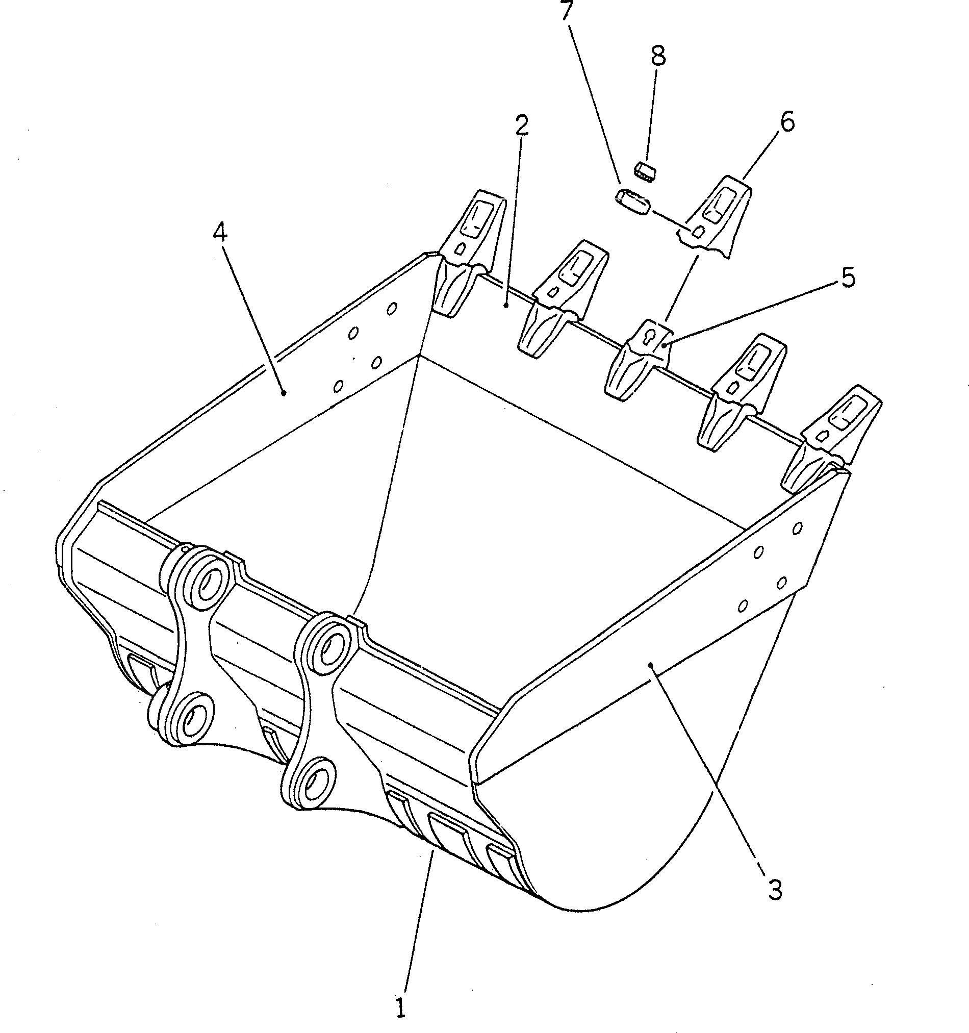 Схема запчастей Komatsu PC220LC-6 - КОВШ¤ .M (CECE .M)¤ MM (ВЕРТИКАЛЬН. ПАЛЕЦ)(№-7) РАБОЧЕЕ ОБОРУДОВАНИЕ